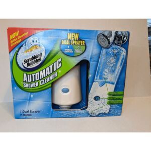NEW Scrubbing Bubbles Automatic Shower Cleaner, Dual Sprayer, 2 Refills